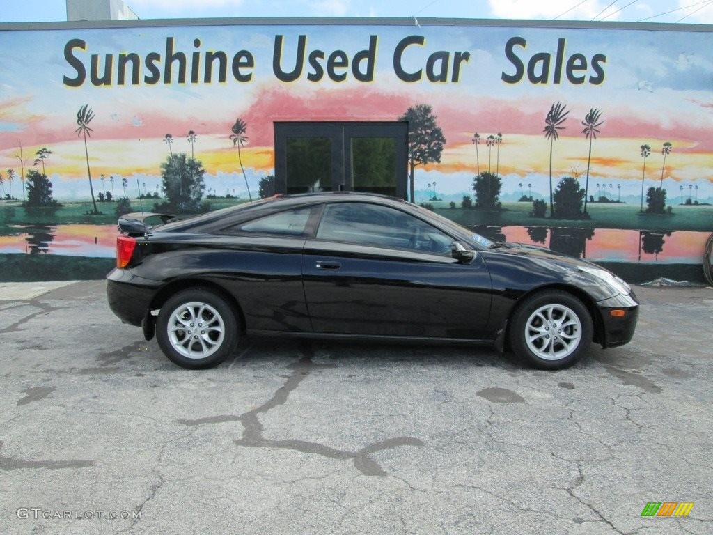 2000 Celica GT - Black / Black/Silver photo #2