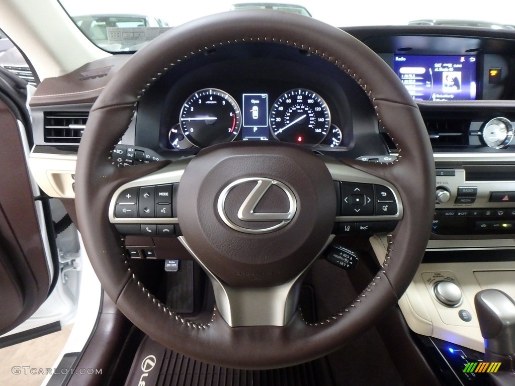 2018 Lexus ES 350 Parchment Steering Wheel Photo #123436079