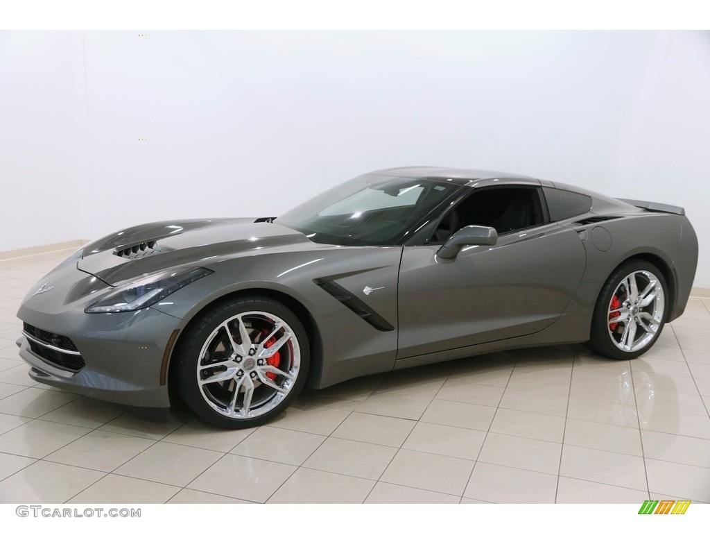 2016 Corvette Stingray Coupe - Shark Gray Metallic / Jet Black photo #3