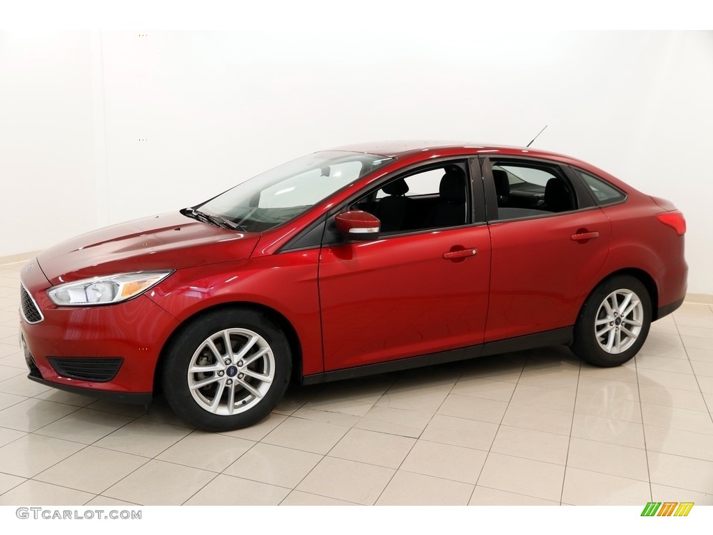 2015 Focus SE Sedan - Ruby Red Metallic / Charcoal Black photo #3