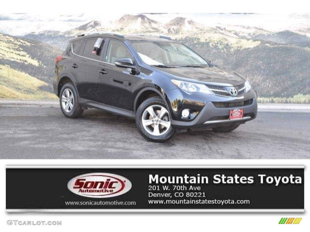 2014 RAV4 XLE AWD - Black / Black photo #1