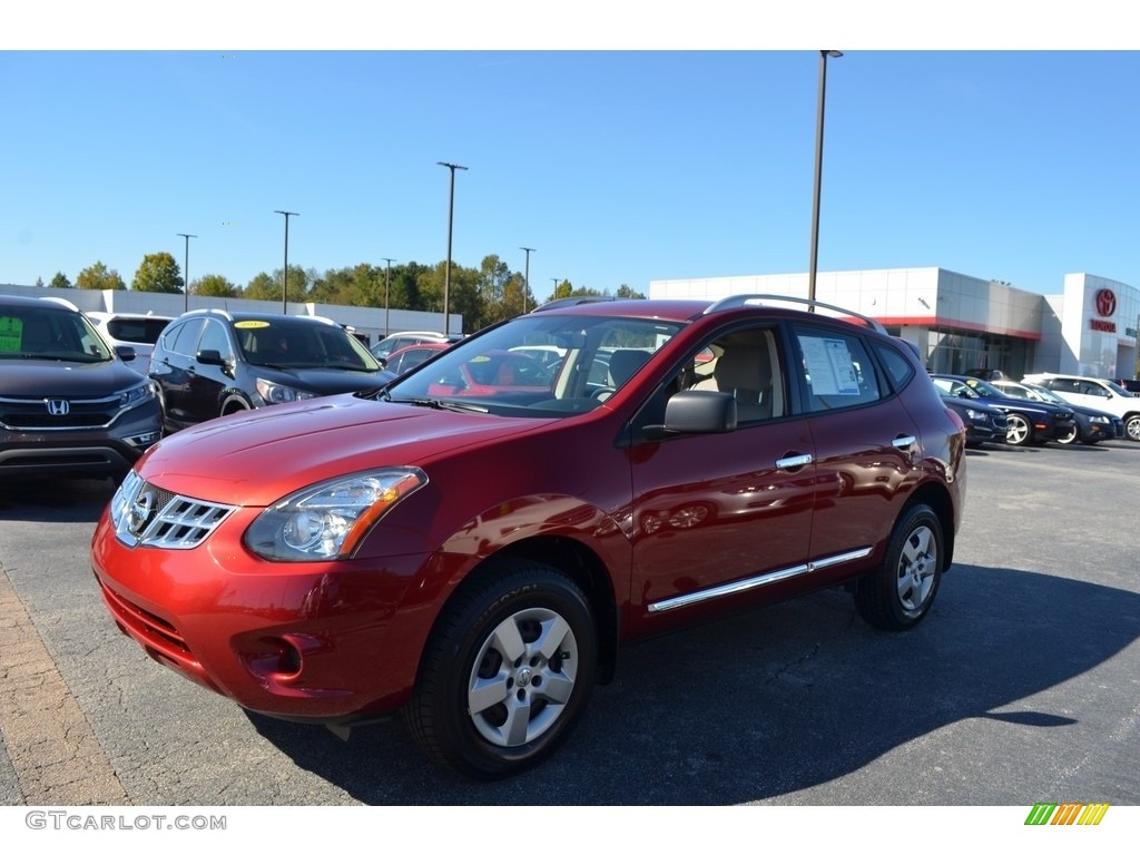 2015 Rogue Select S AWD - Cayenne Red / Gray photo #7