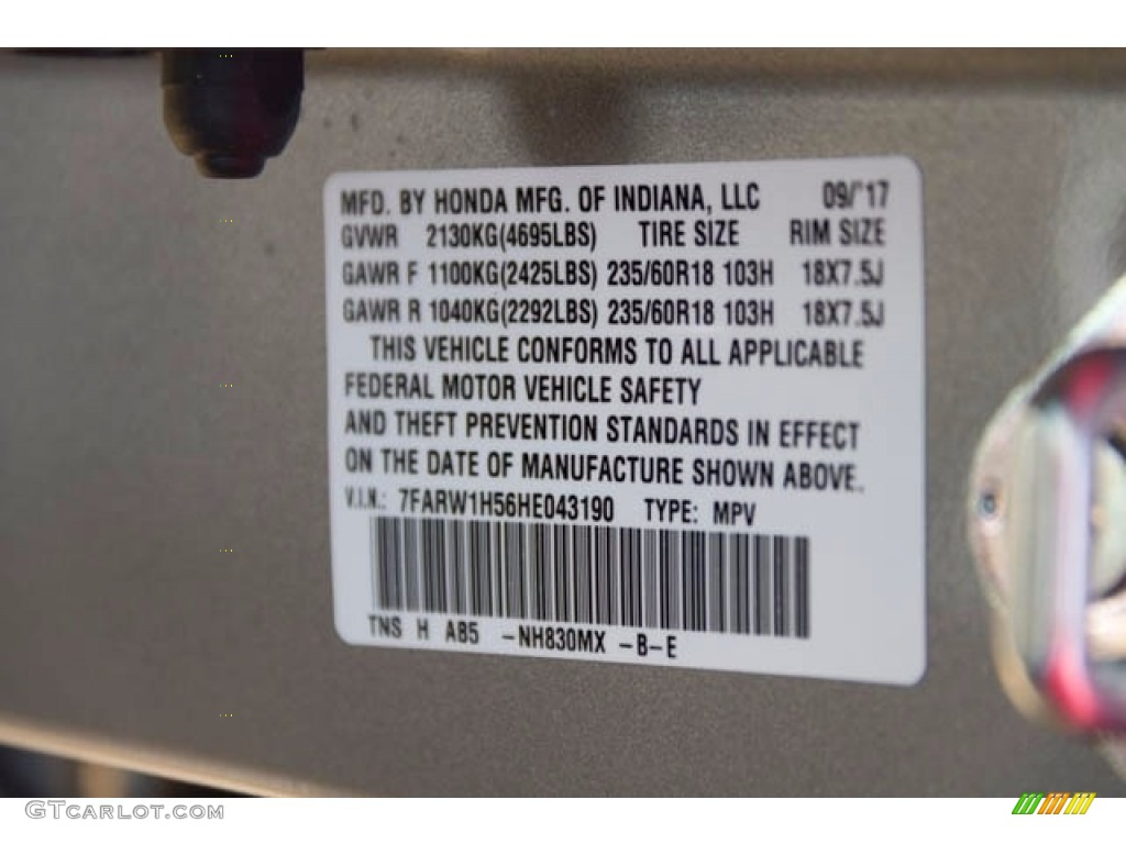 2017 CR-V EX - Lunar Silver Metallic / Gray photo #18