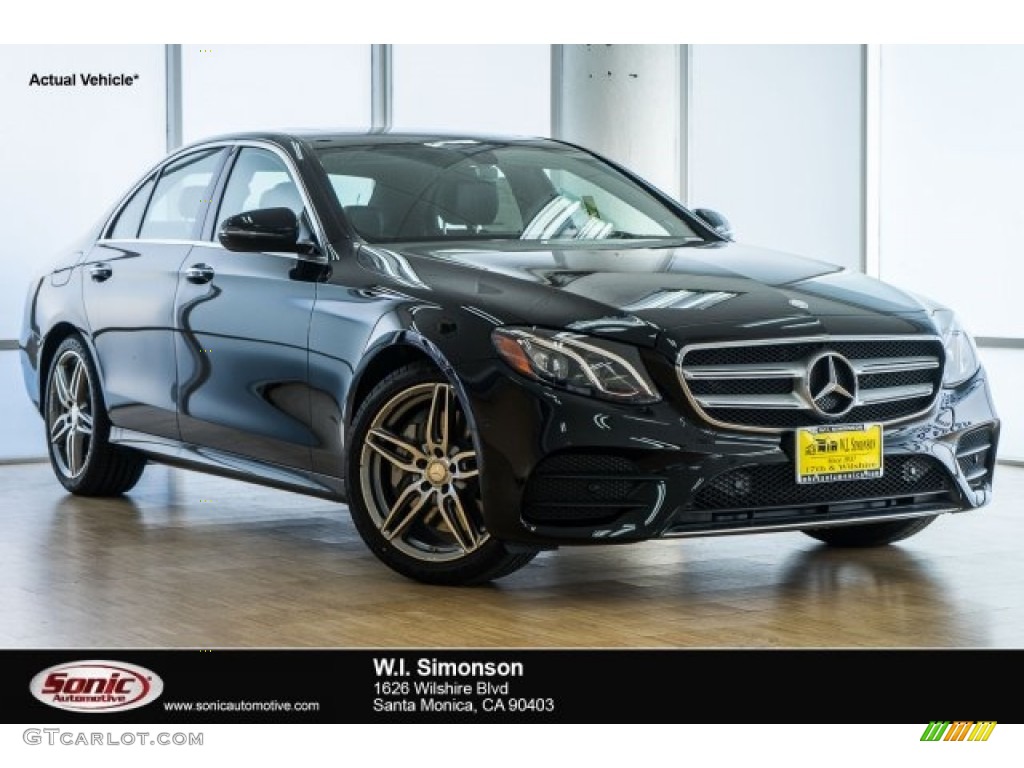 2018 E 300 Sedan - Black / Black photo #1