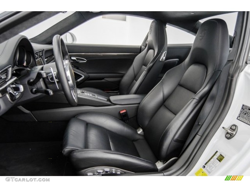 Black Interior 2016 Porsche 911 Turbo S Coupe Photo #123450106