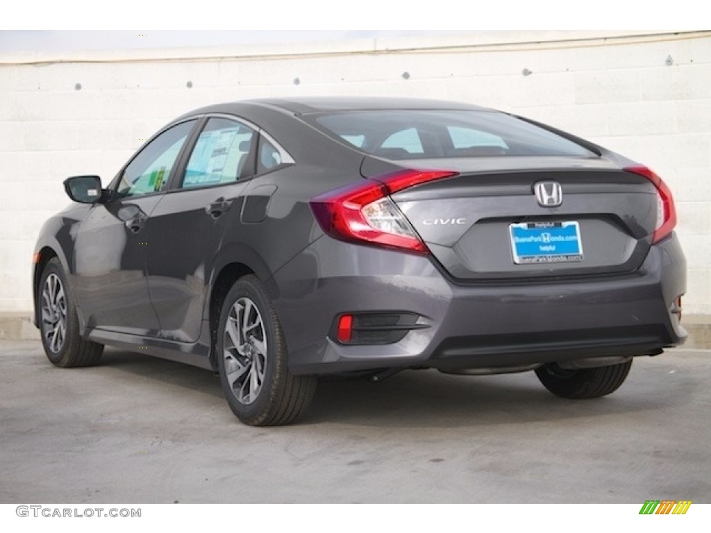 2017 Civic EX Sedan - Modern Steel Metallic / Black photo #2