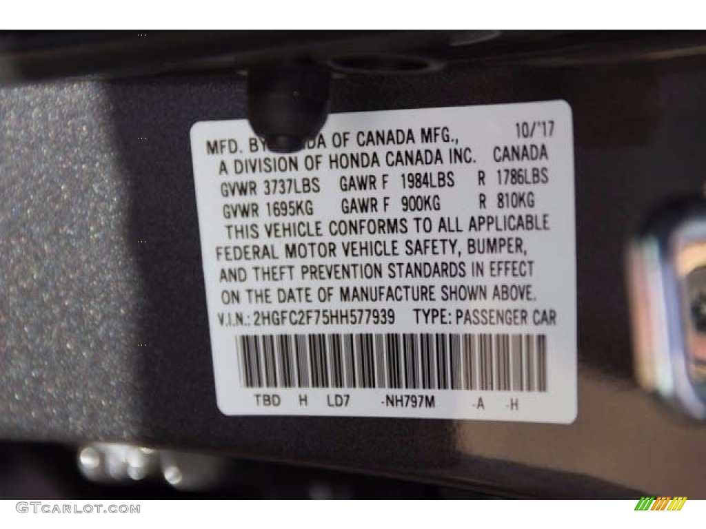 2017 Civic EX Sedan - Modern Steel Metallic / Black photo #18