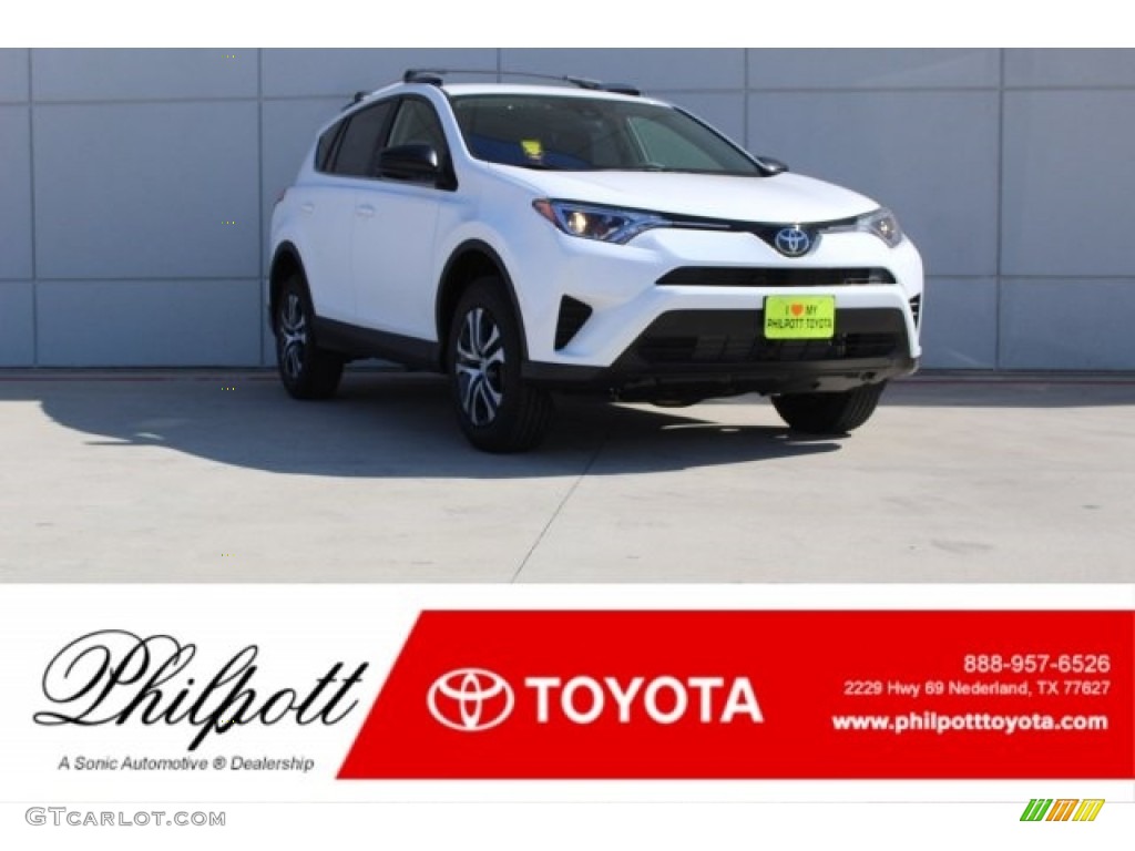 2018 RAV4 LE - Super White / Black photo #1