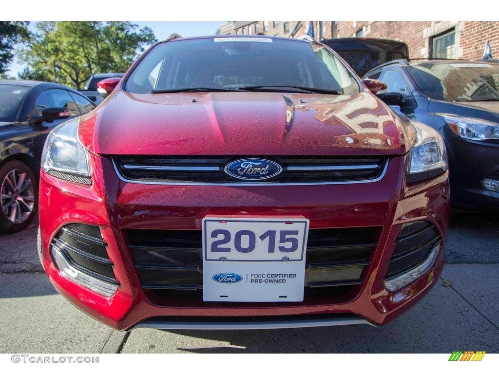 2015 Escape Titanium 4WD - Ruby Red Metallic / Charcoal Black photo #2