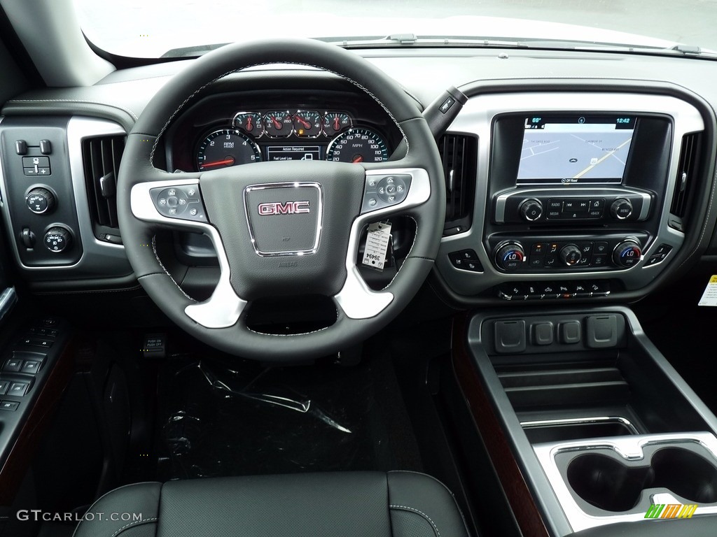 2018 GMC Sierra 1500 SLT Crew Cab 4WD Jet Black Dashboard Photo #123458810