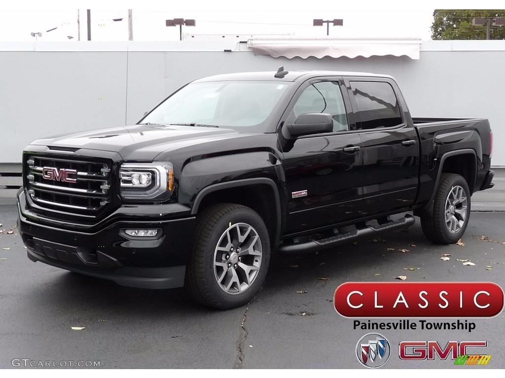 2018 Sierra 1500 SLT Crew Cab 4WD - Onyx Black / Jet Black/­Spice Red photo #1