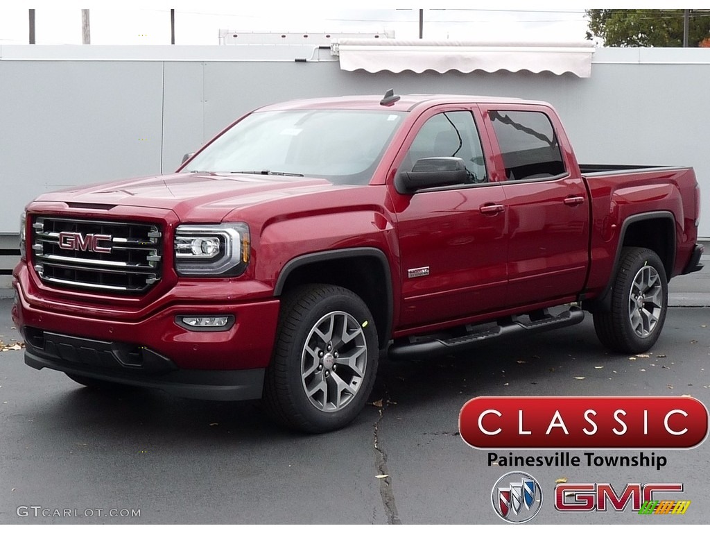 2018 Sierra 1500 SLT Crew Cab 4WD - Red Quartz Tintcoat / Jet Black/­Spice Red photo #1