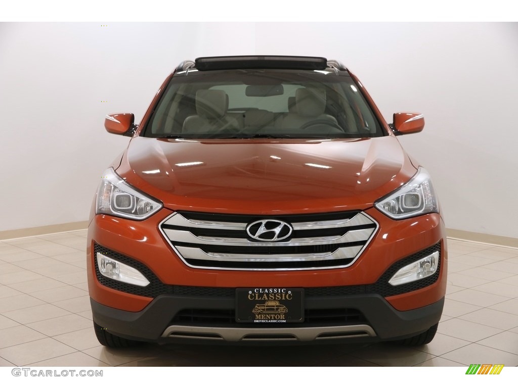 2014 Santa Fe Sport 2.0T FWD - Canyon Copper / Beige photo #2