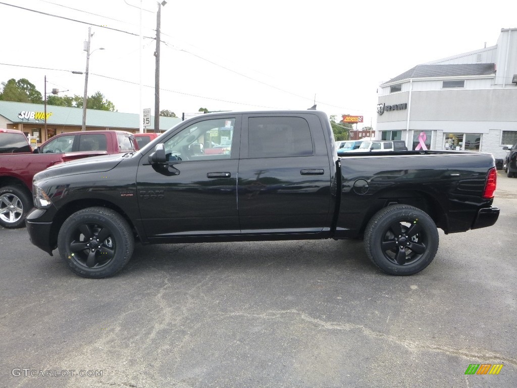 2018 1500 Big Horn Crew Cab 4x4 - Brilliant Black Crystal Pearl / Black/Diesel Gray photo #2