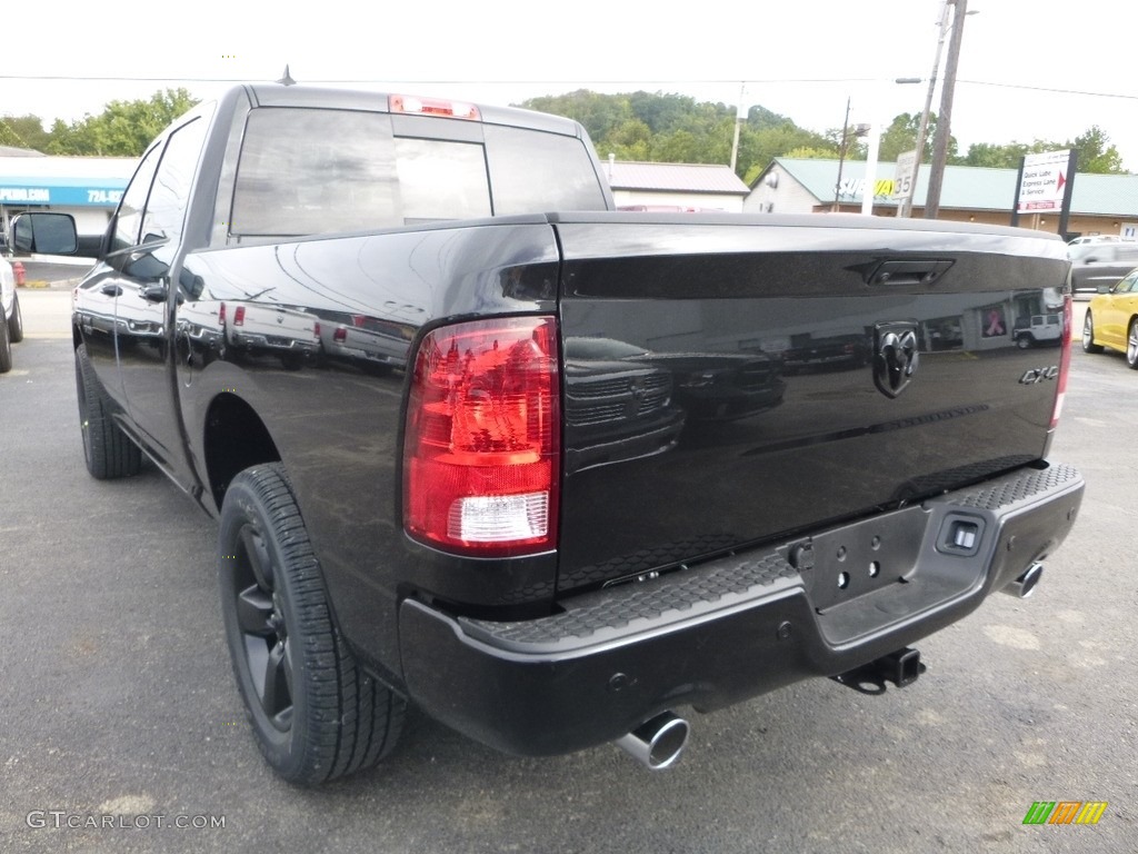 2018 1500 Big Horn Crew Cab 4x4 - Brilliant Black Crystal Pearl / Black/Diesel Gray photo #3