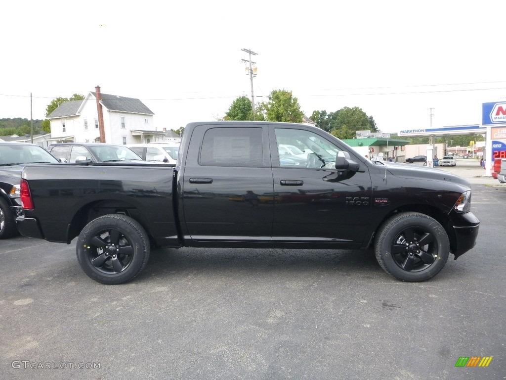 2018 1500 Big Horn Crew Cab 4x4 - Brilliant Black Crystal Pearl / Black/Diesel Gray photo #6