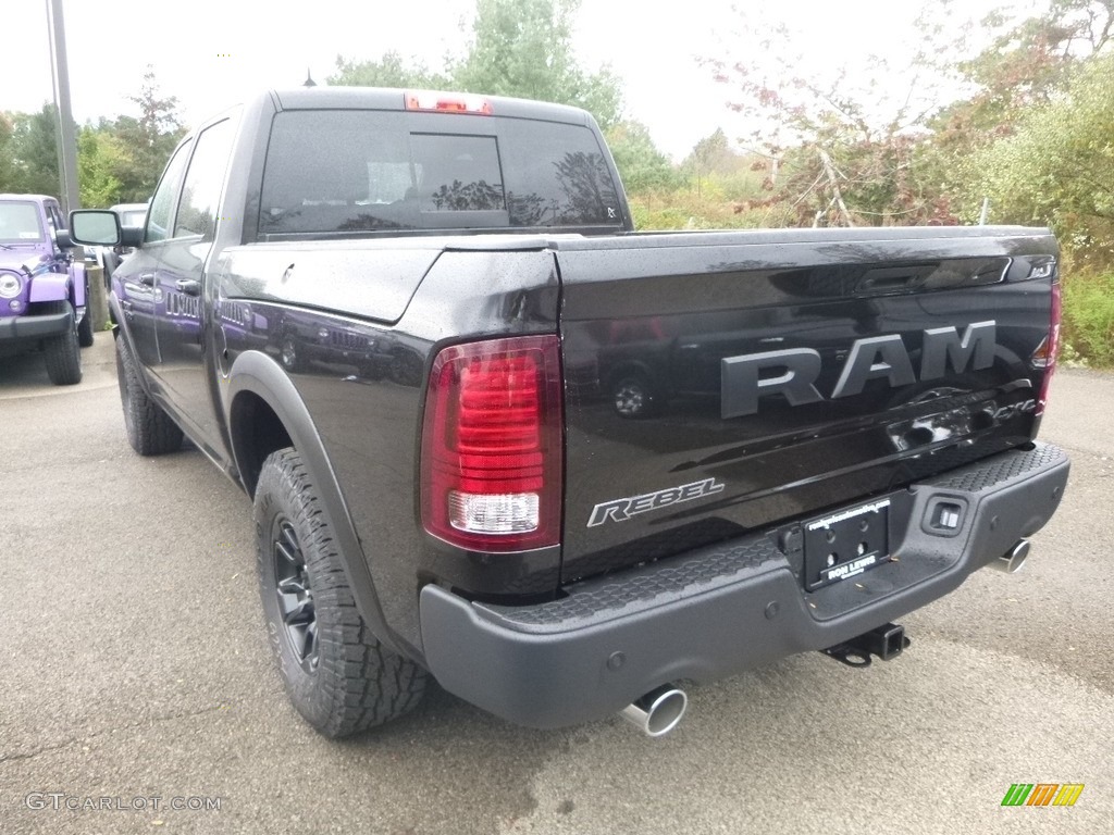 2018 1500 Rebel Crew Cab 4x4 - Brilliant Black Crystal Pearl / Black photo #3