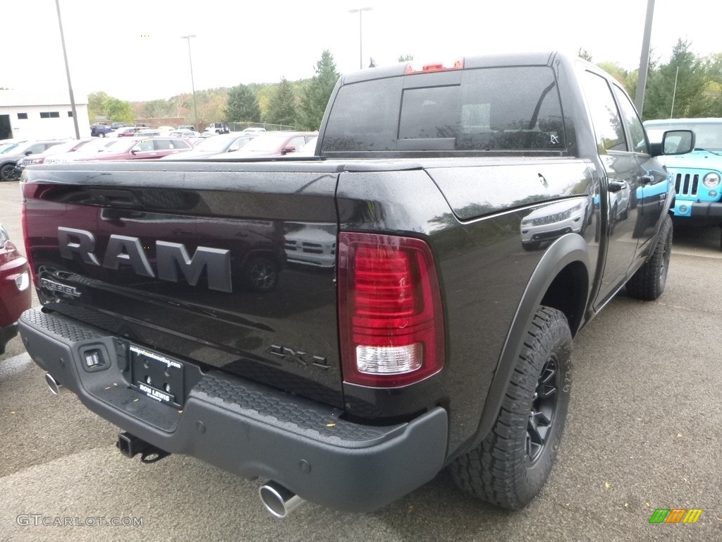2018 1500 Rebel Crew Cab 4x4 - Brilliant Black Crystal Pearl / Black photo #5