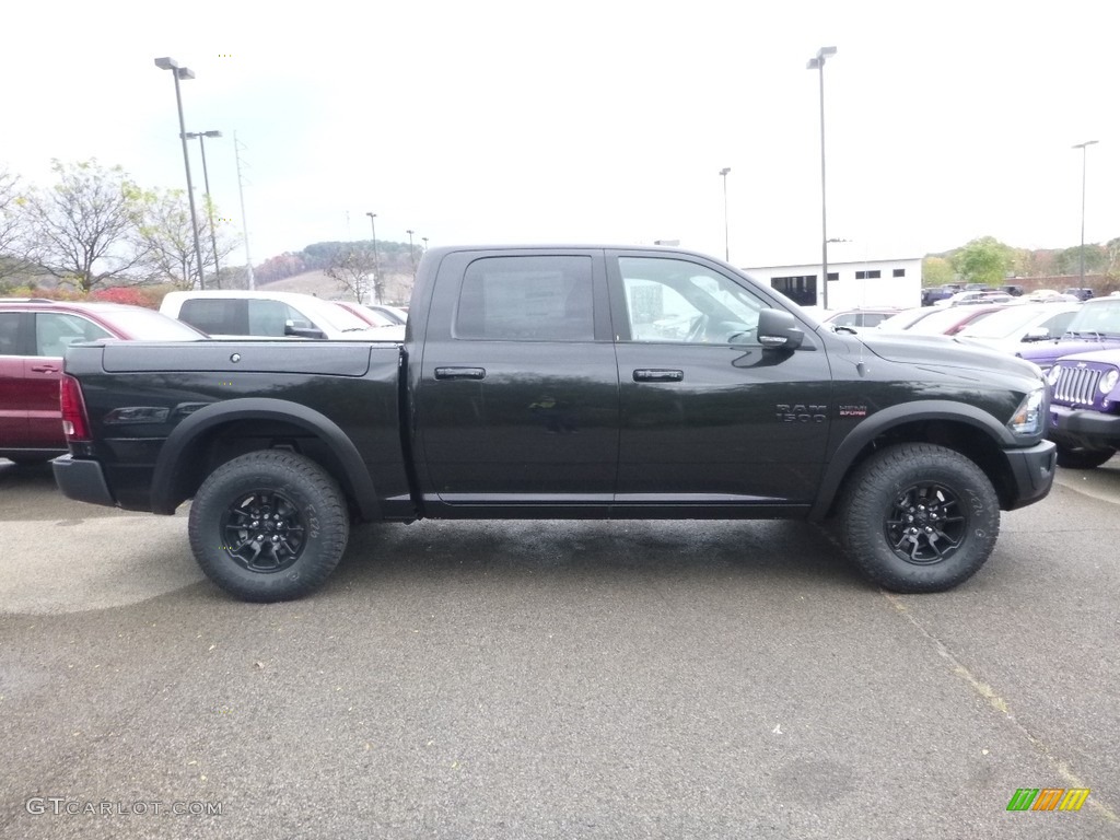 2018 1500 Rebel Crew Cab 4x4 - Brilliant Black Crystal Pearl / Black photo #6