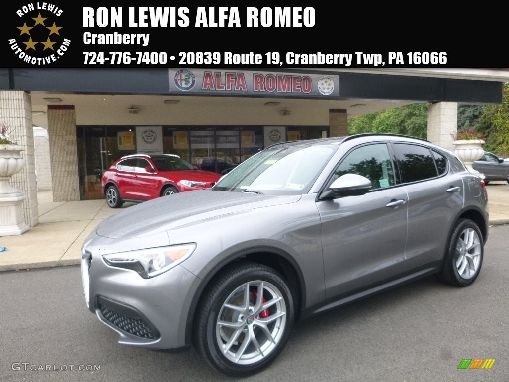 2018 Stelvio Sport AWD - Stromboli Gray Metallic / Black/Black photo #1