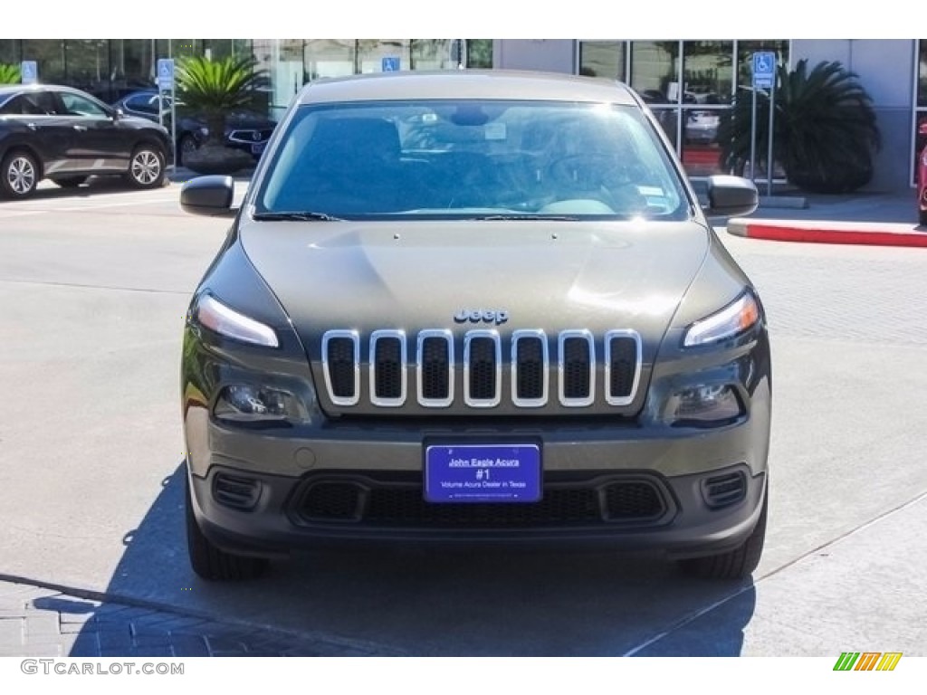 2014 Cherokee Sport 4x4 - ECO Green Pearl / Iceland - Black/Iceland Gray photo #2