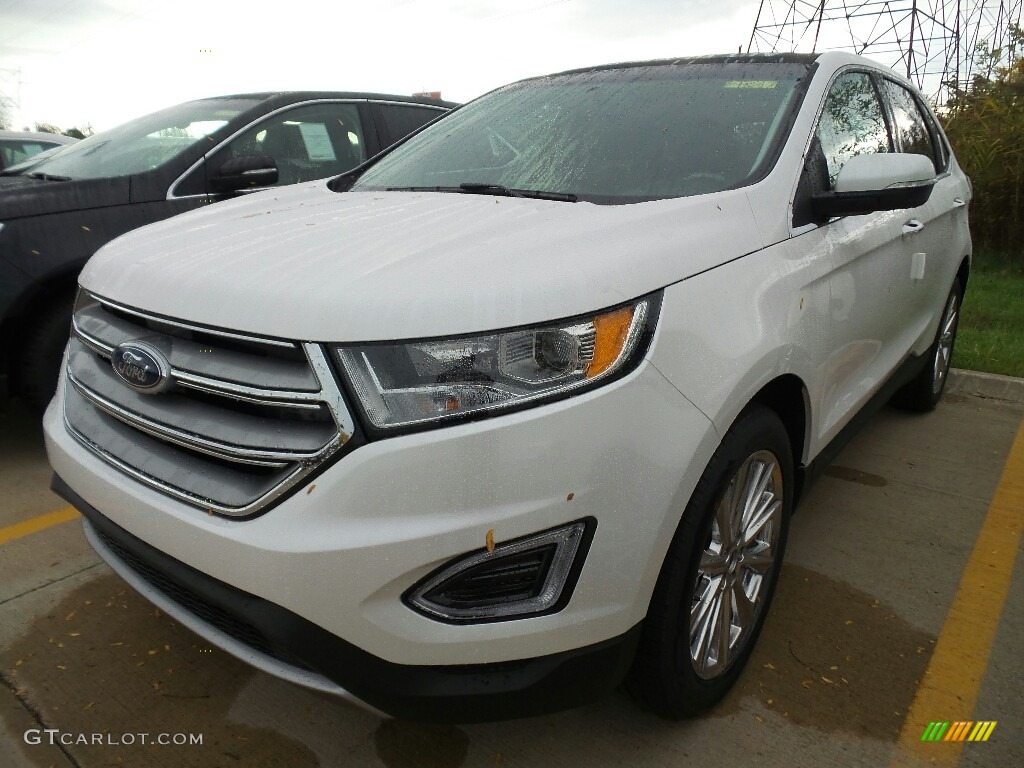 White Platinum 2018 Ford Edge Titanium AWD Exterior Photo #123475149