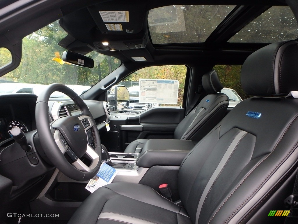 Black Interior 2018 Ford F150 Platinum SuperCrew 4x4 Photo #123481504