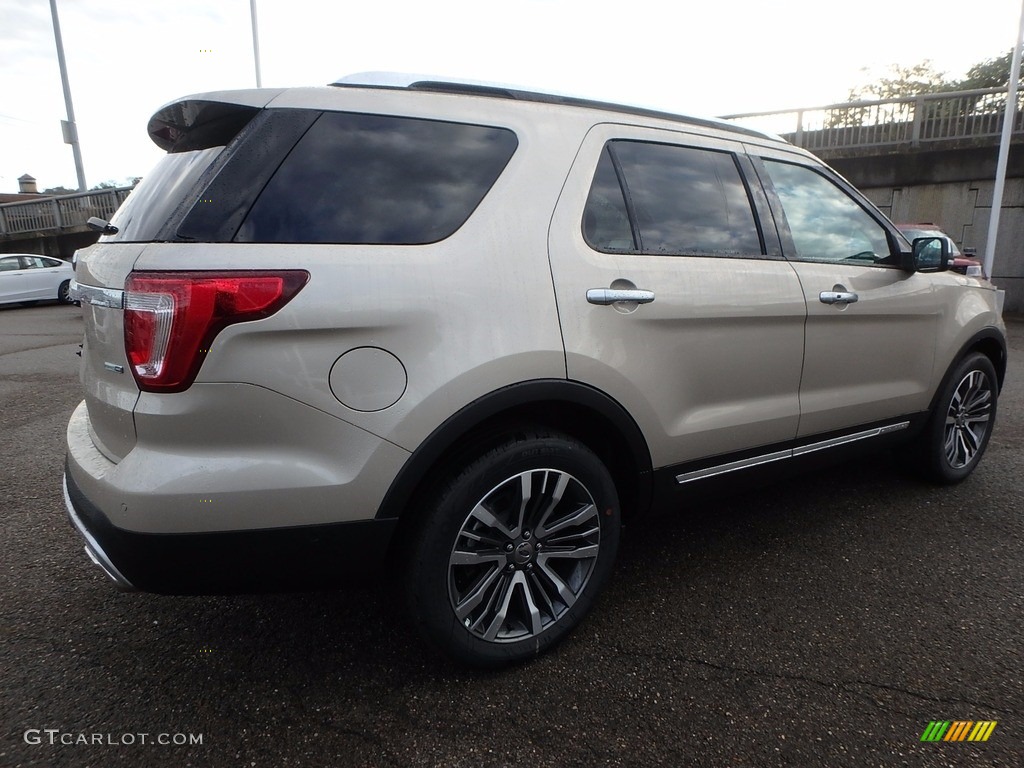 2017 Explorer Platinum 4WD - White Gold / Ebony Black photo #2