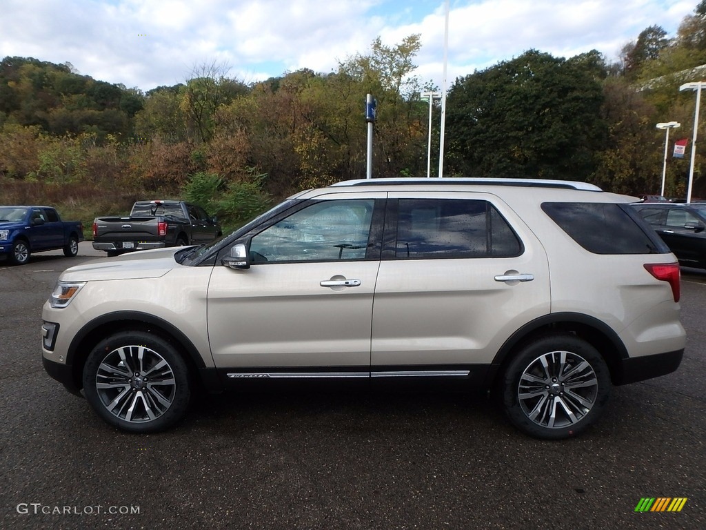 2017 Explorer Platinum 4WD - White Gold / Ebony Black photo #5