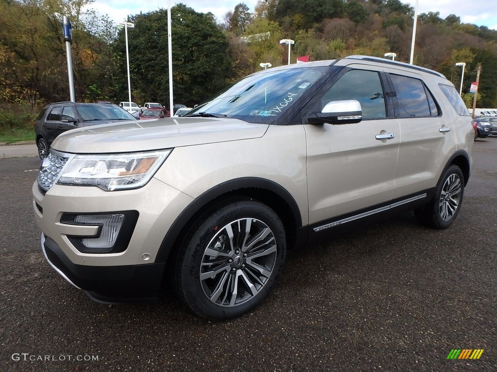 White Gold 2017 Ford Explorer Platinum 4WD Exterior Photo #123483667