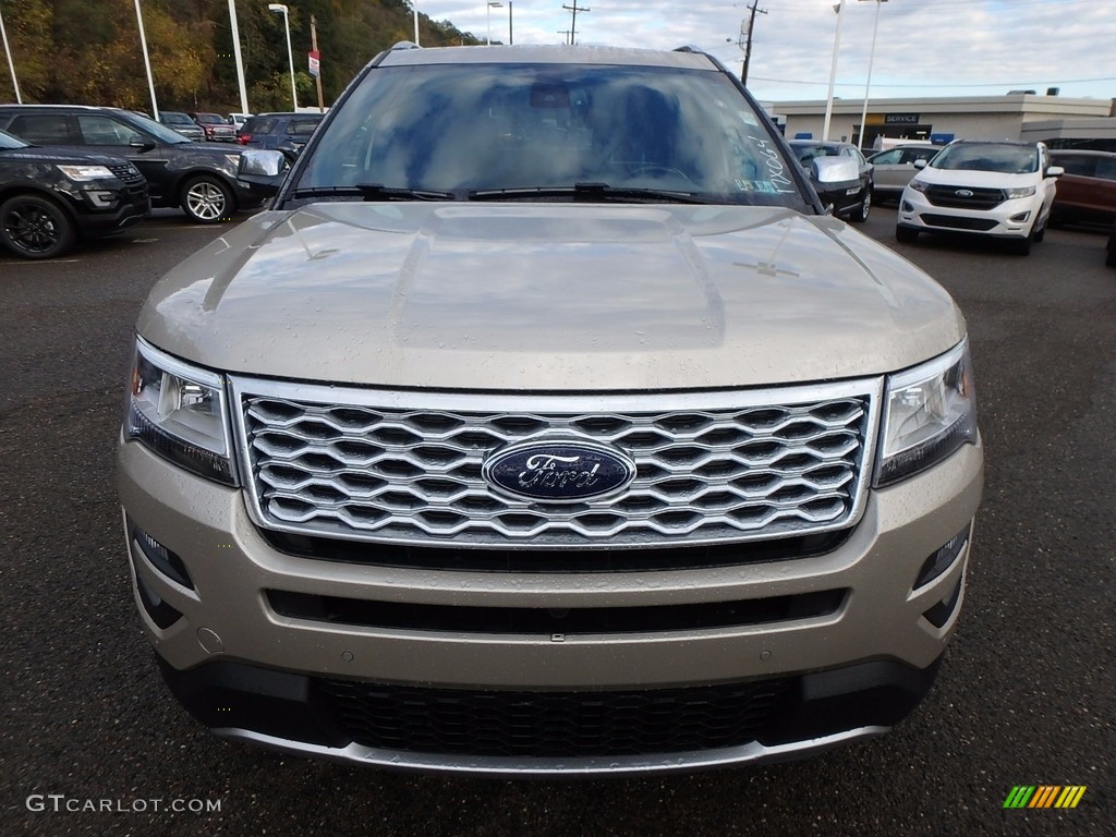 2017 Explorer Platinum 4WD - White Gold / Ebony Black photo #7