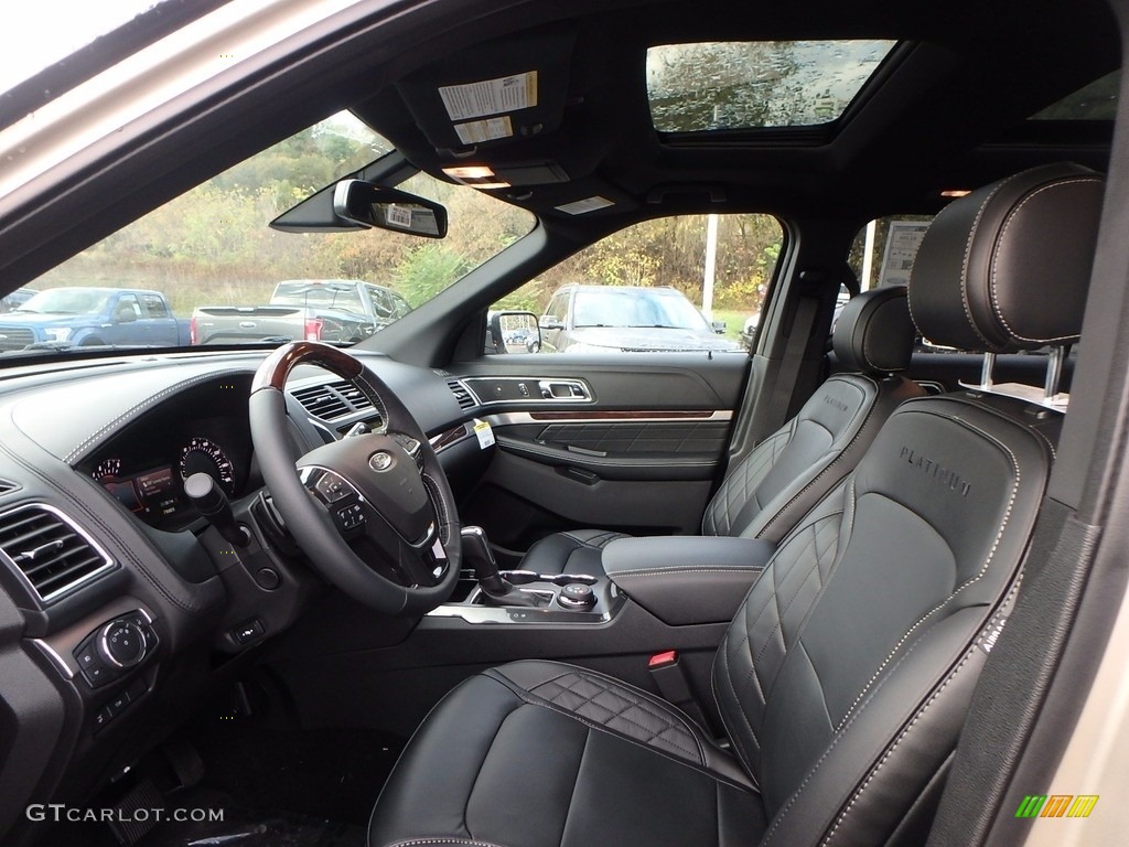 Ebony Black Interior 2017 Ford Explorer Platinum 4WD Photo #123483757