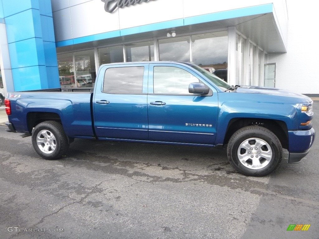 2018 Silverado 1500 LT Crew Cab 4x4 - Deep Ocean Blue Metallic / Jet Black photo #3