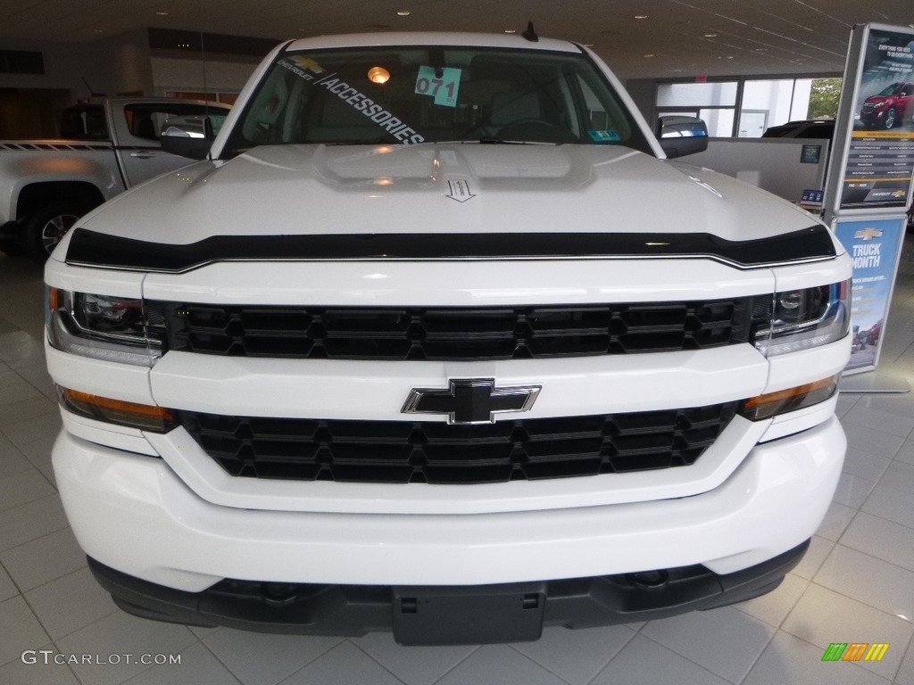 2018 Silverado 1500 Custom Crew Cab 4x4 - Summit White / Dark Ash/Jet Black photo #3