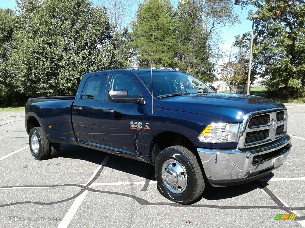 True Blue Pearl 2018 Ram 3500 Tradesman Crew Cab 4x4 Dual Rear Wheel Exterior Photo #123487069