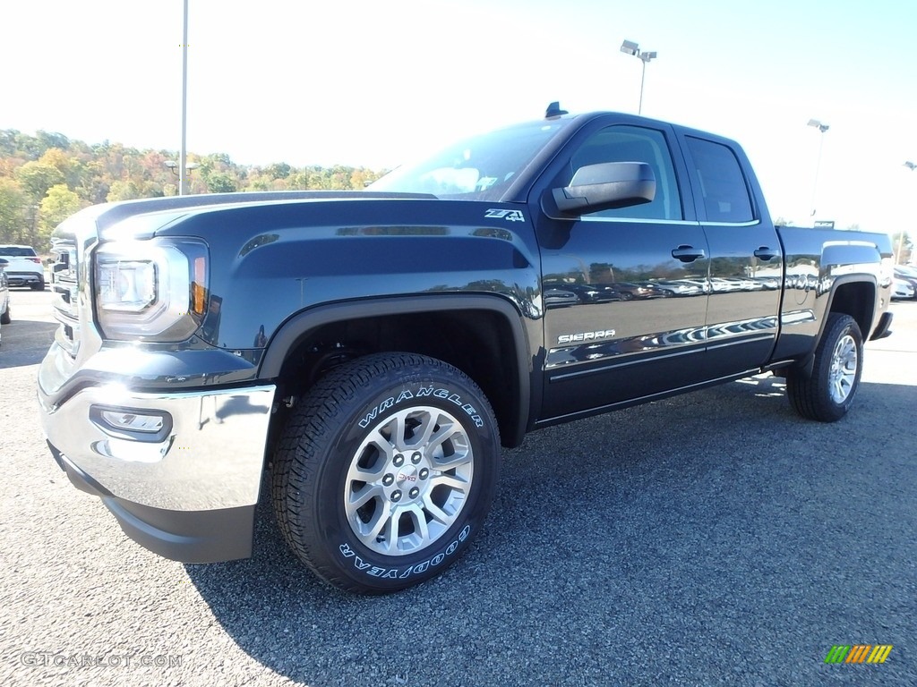 2018 Sierra 1500 SLE Double Cab 4WD - Dark Slate Metallic / Jet Black photo #1