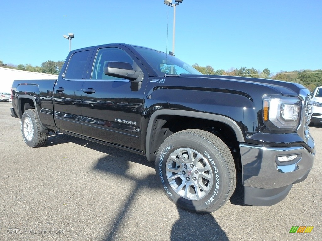 2018 Sierra 1500 SLE Double Cab 4WD - Onyx Black / Jet Black photo #3