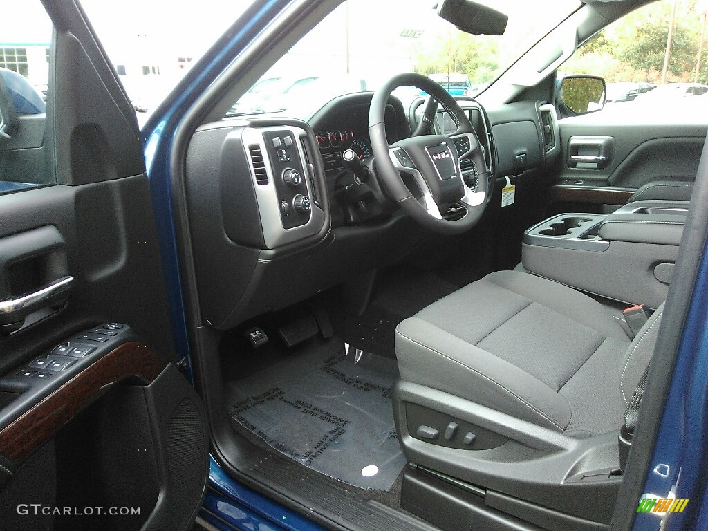 2018 Sierra 1500 SLE Double Cab 4WD - Stone Blue Metallic / Jet Black photo #9