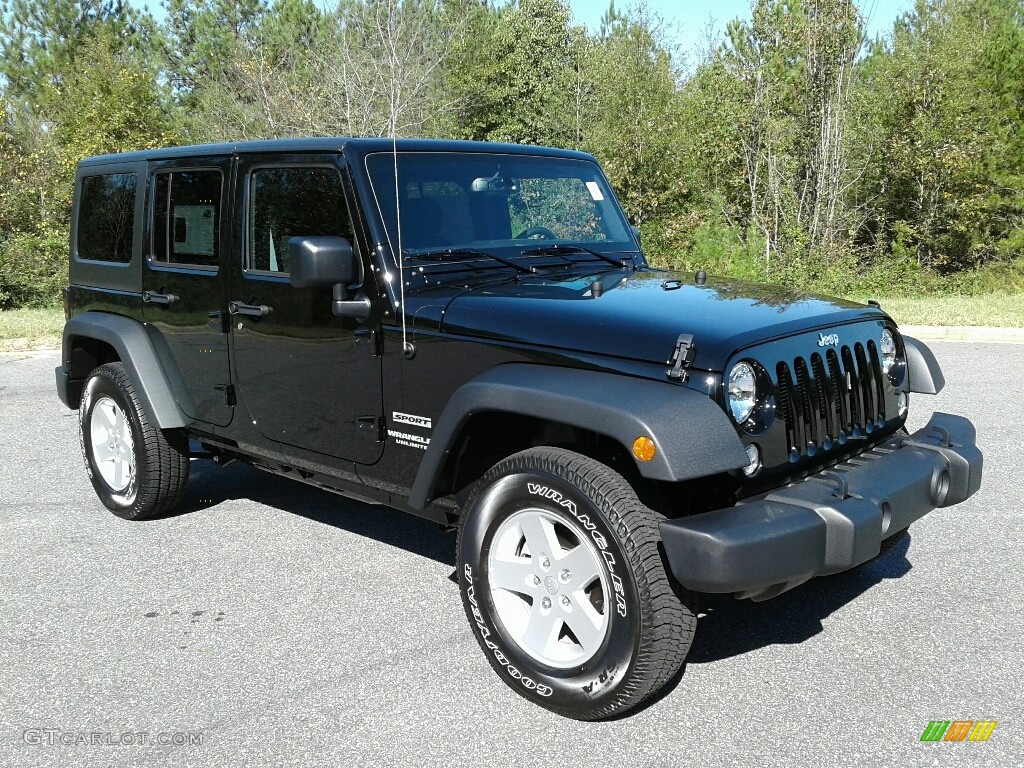 2017 Wrangler Unlimited Sport 4x4 - Black / Black photo #4