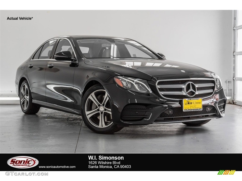 2018 E 300 Sedan - Black / Black photo #1