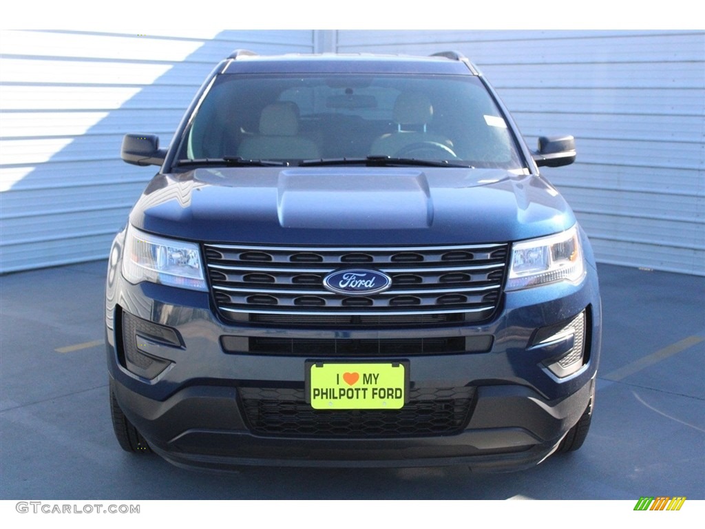2017 Explorer FWD - Blue Jeans / Medium Light Camel photo #2