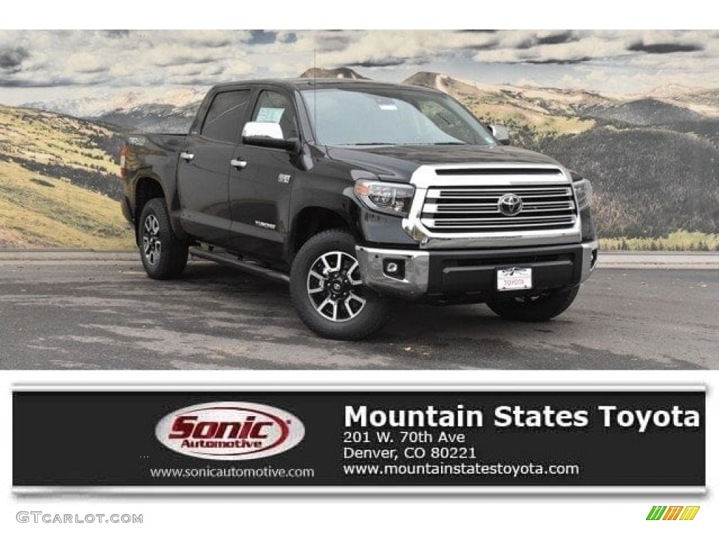 2018 Tundra Limited CrewMax 4x4 - Midnight Black Metallic / Black photo #1