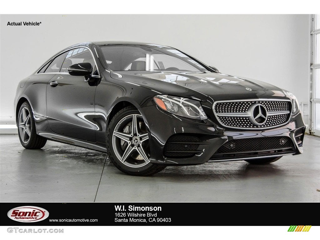 2018 E 400 Coupe - Black / Saddle Brown/Black photo #1