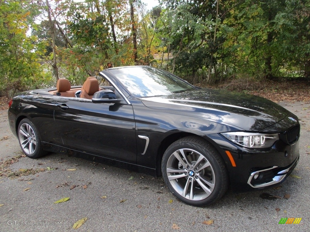 2018 4 Series 430i xDrive Convertible - Black Sapphire Metallic / Cognac photo #1