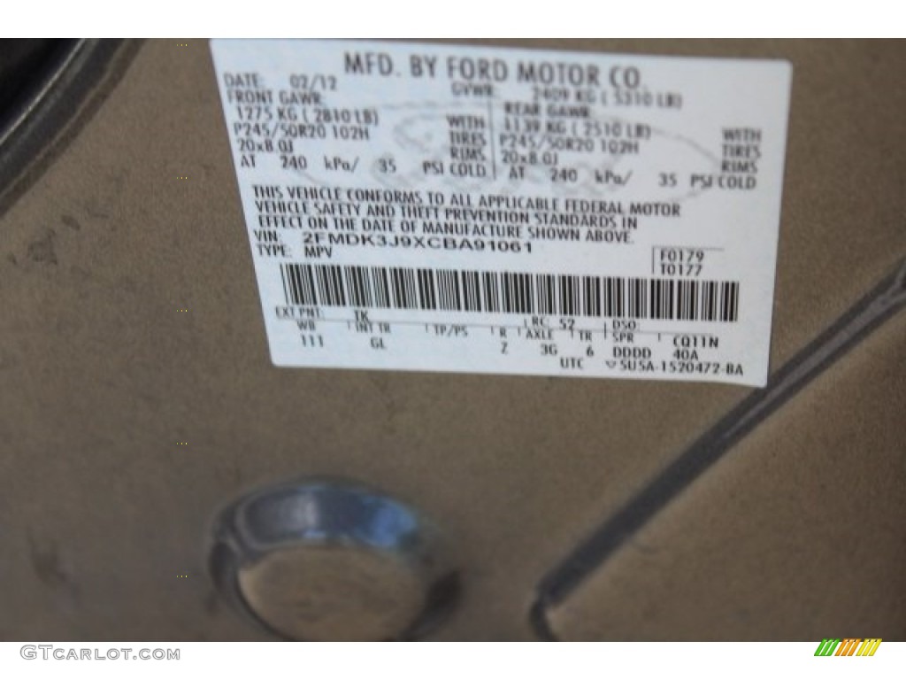 2012 Edge SEL EcoBoost - Mineral Grey Metallic / Medium Light Stone photo #23