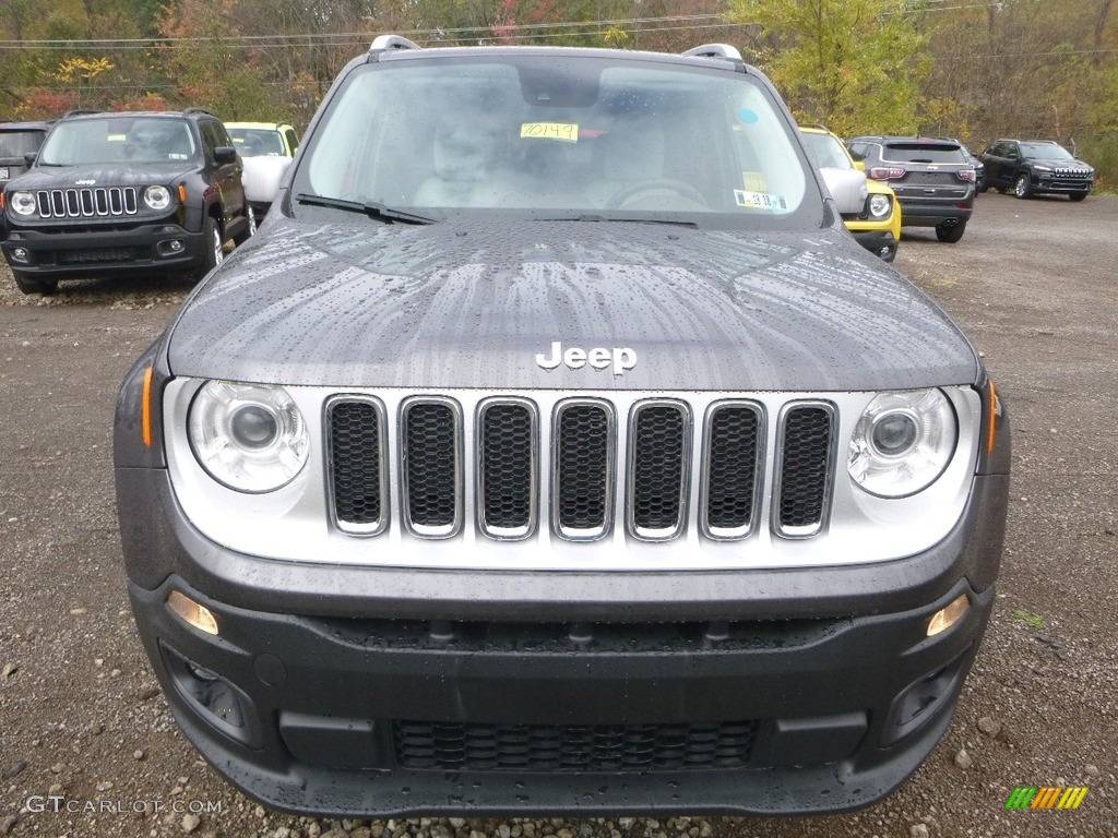 2017 Renegade Limited 4x4 - Granite Crystal Metallic / Bark Brown/Ski Grey photo #8