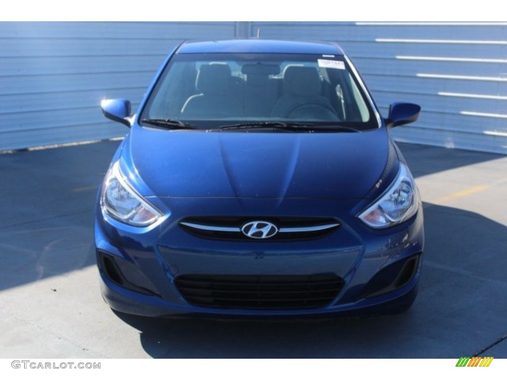 2016 Accent SE Sedan - Pacific Blue / Gray photo #2
