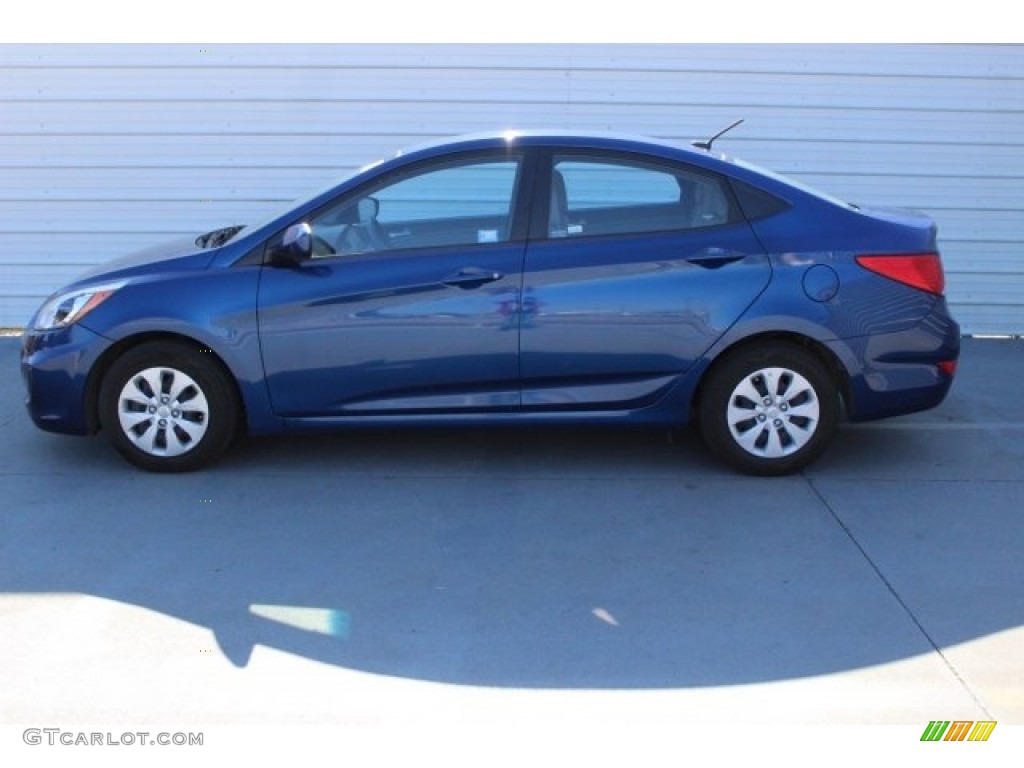 2016 Accent SE Sedan - Pacific Blue / Gray photo #7
