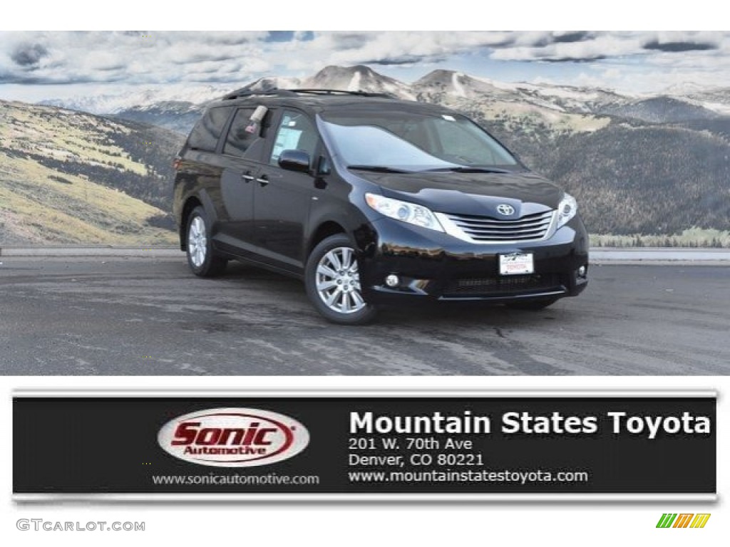 Midnight Black Metallic Toyota Sienna