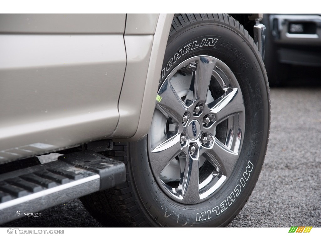 2018 F150 Lariat SuperCrew 4x4 - White Gold / Black photo #3